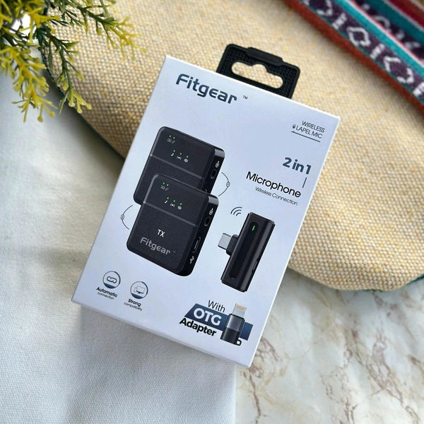 Dual Wireless Mic for Interviews, Podcasts, ASMR Recording, Youtube Videos and Vlogs Mobile Microphone (Black)