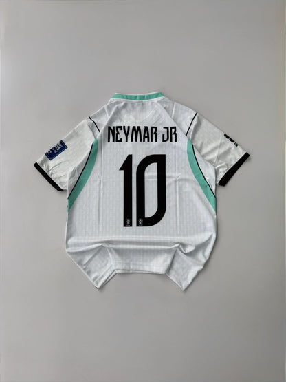 NEYMER JR 10 BRAZIL 2026 WHITE KIT EMBROIDERY