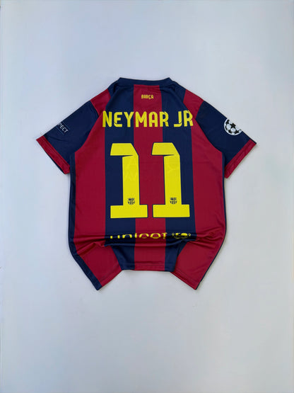 NEYMAR JR 11 FC BARCELONA 2014/15 HOME KIT EMBROIDERY
