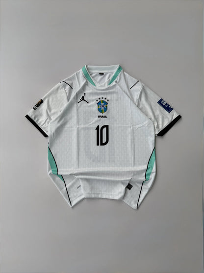 NEYMER JR 10 BRAZIL 2026 WHITE KIT EMBROIDERY