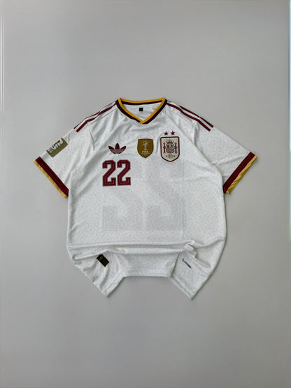 TWO STAR CUBARSI 22 SPAIN 2026 WORLD CUP AWAY CHAMPIONS KIT EMBROIDERY