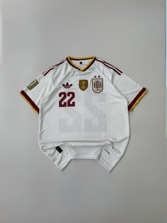 TWO STAR CUBARSI 22 SPAIN 2026 WORLD CUP AWAY CHAMPIONS KIT EMBROIDERY