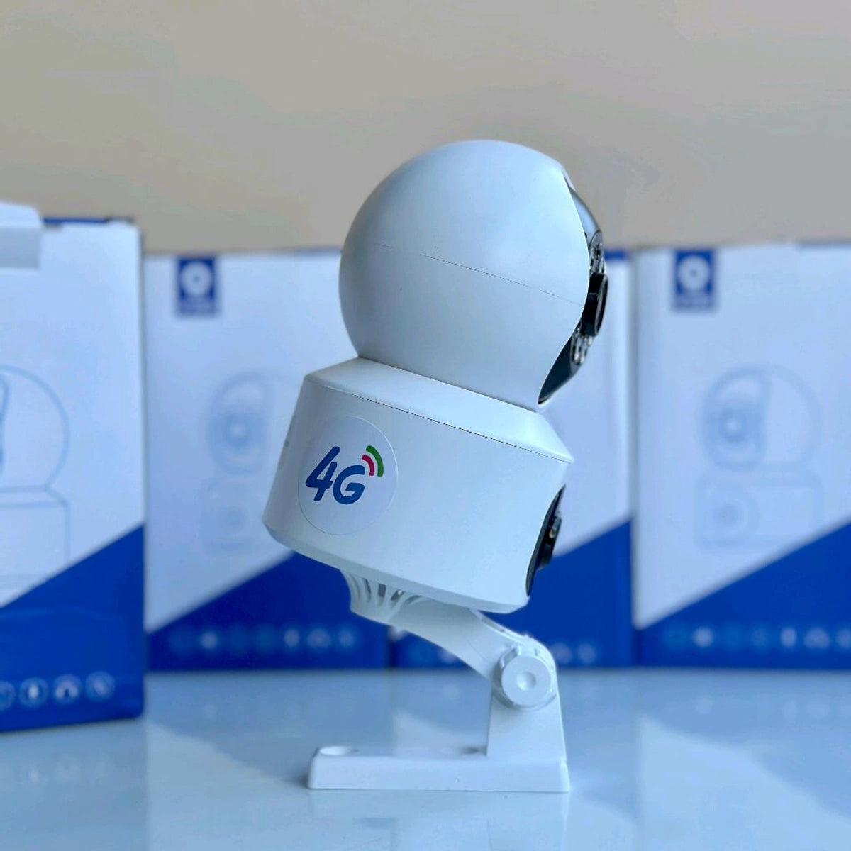 V380 Pro Dual Lans SIM Camera 1080p Rotatable 360 | 4g Sim Support | Two Way Communication | 2 Camera Etc