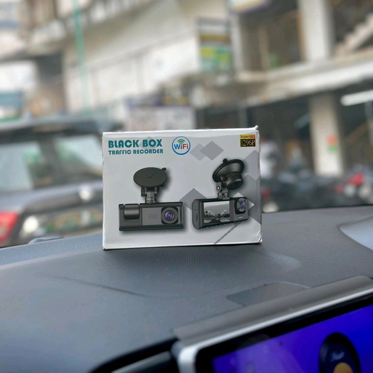 BLACK BOX HD 1080P Traffic Recorder – Dual Camera Dash Cam with Night Vision & Loop Recording