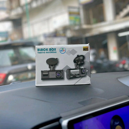 BLACK BOX HD 1080P Traffic Recorder – Dual Camera Dash Cam with Night Vision & Loop Recording