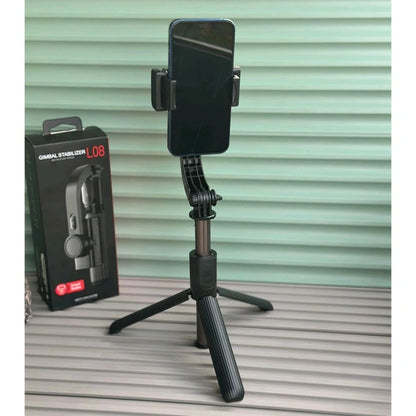 3-in-1 Gimbal Stabilizer with Selfie Stick & Tripod | Smart Anti-Shake, Bluetooth Control, 360° Rotation – Compatible with Android & iOS