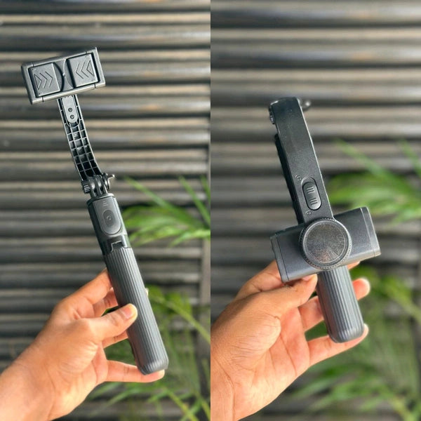 3-in-1 Gimbal Stabilizer with Selfie Stick & Tripod | Smart Anti-Shake, Bluetooth Control, 360° Rotation – Compatible with Android & iOS