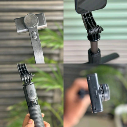 3-in-1 Gimbal Stabilizer with Selfie Stick & Tripod | Smart Anti-Shake, Bluetooth Control, 360° Rotation – Compatible with Android & iOS
