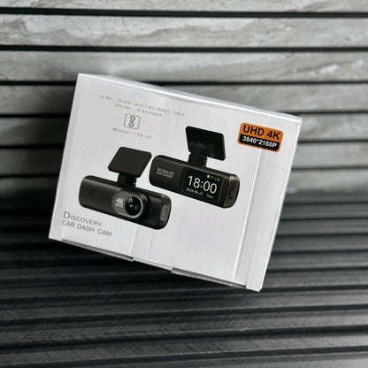 4K Ultra HD Car Dash Camera | Front & Rear Dual Recording | Night Vision | Motion Detection | Parking Monitor