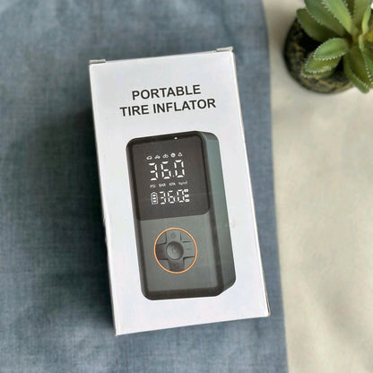 Smart Portable Tire Inflator – Digital 150 PSI Air Pump for Car, Bike & Sports with Rechargeable Battery