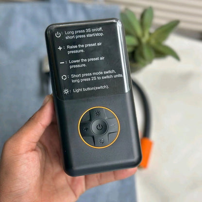 Smart Portable Tire Inflator – Digital 150 PSI Air Pump for Car, Bike & Sports with Rechargeable Battery