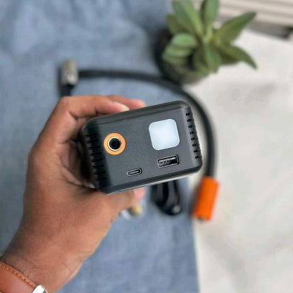 Smart Portable Tire Inflator – Digital 150 PSI Air Pump for Car, Bike & Sports with Rechargeable Battery