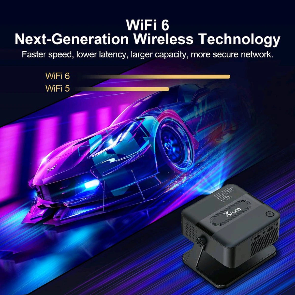 Mini Portable Projector 4K Support |
