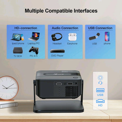 Mini Portable Projector 4K Support |