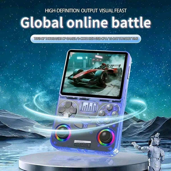 J36 Ultra Handheld Gaming Console | Retro Portable Game Player | Online Multiplayer Support With RGB Light